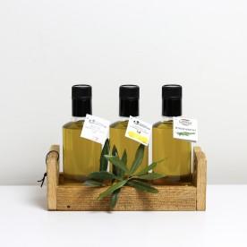 Il Gusto - Geschenkkistchen gefüllt mit 3 aromatischen Olivenölen