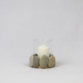 Windlicht Pietra Mini - mit Steinen aus der Adria