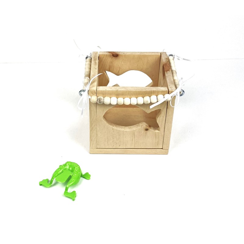 Kinderspielzeug aus Arvenholz-Fröschlispiel klein für unterwegs- Kinderspielzeug aus Arvenholz-Fröschlispiel klein für unterwegs-